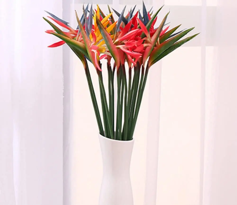 Bird Paradise Strelitzia - 8 pezzi di fiori artificiali steli