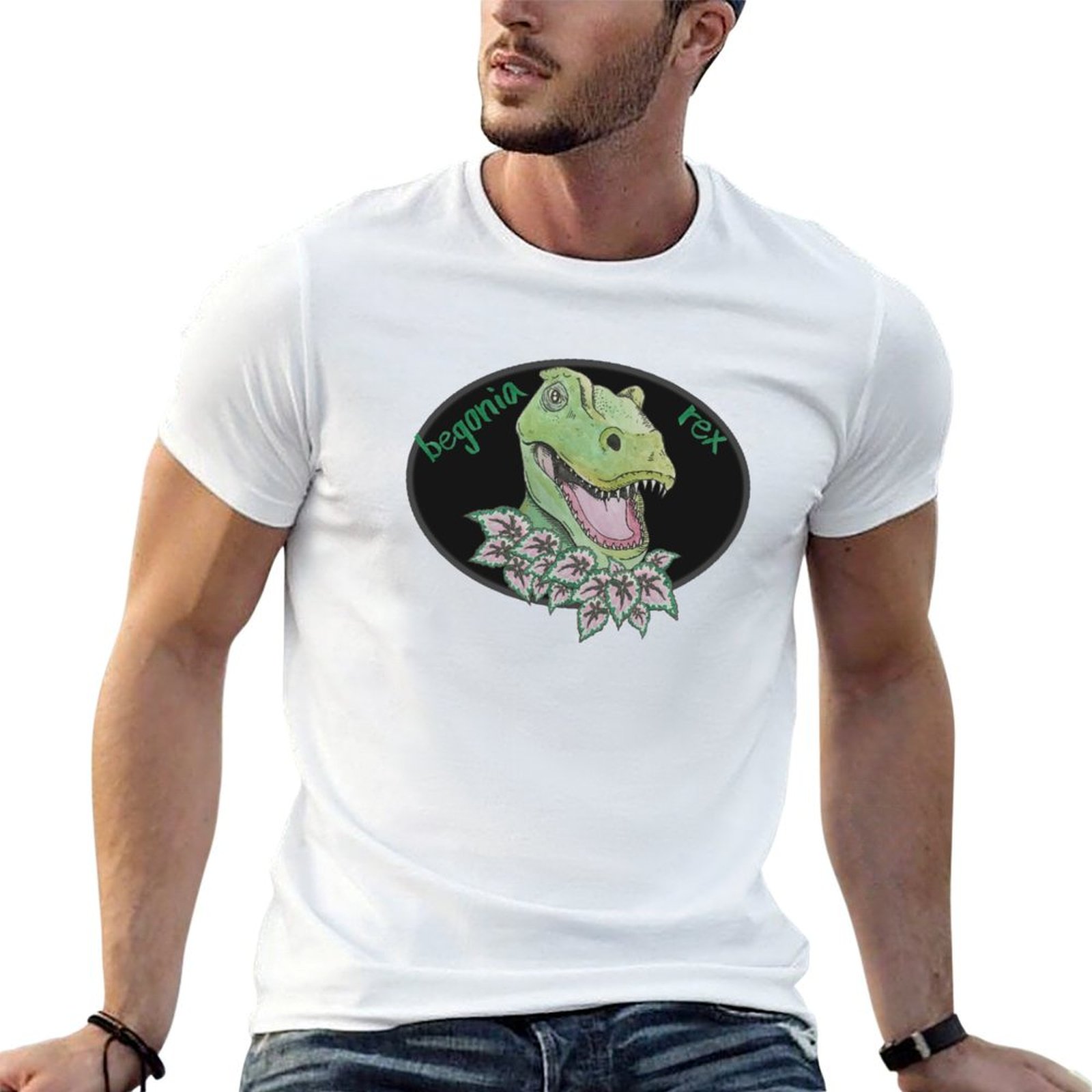 Begonia Rex - T-shirt T rex begonia, maglietta basic