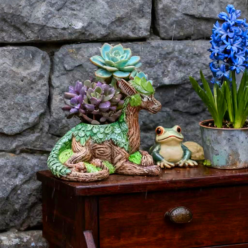Vaso Creativo a Forma di Drago - Echeveria Succulent recensione e prezzo
