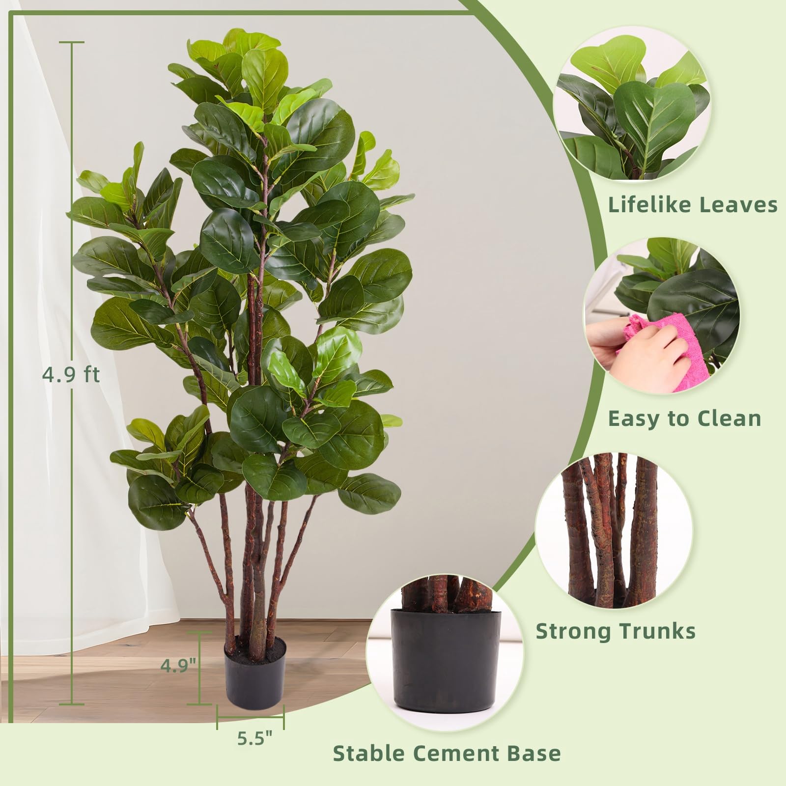 Ficus Lyrata Artificiale, Albe - Ficus Lyrata Tree recensione e prezzo