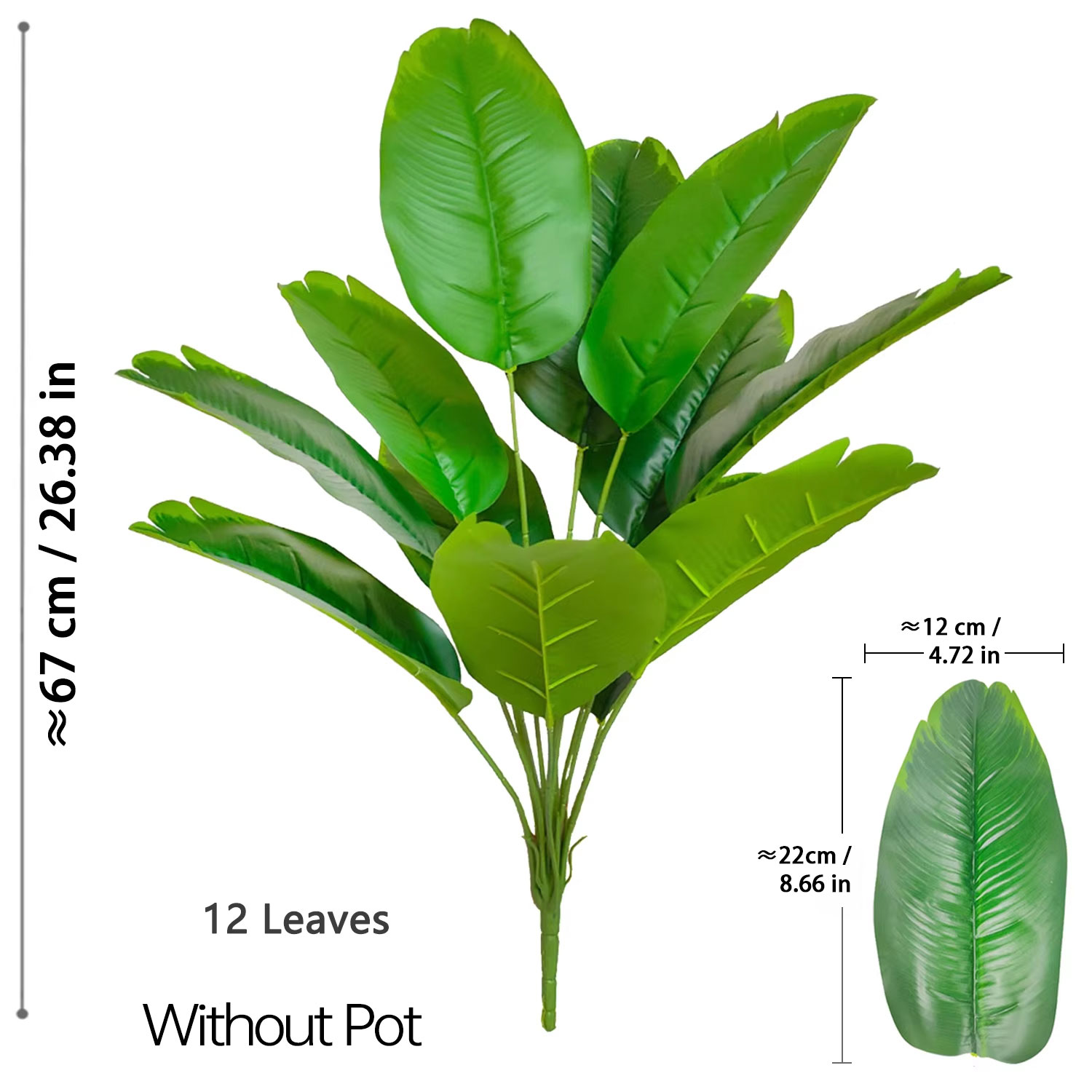 Piante Artificiali 67-112cm, G - Ficus Lyrata Tree recensione e prezzo